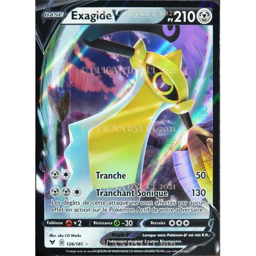 Carte Pokémon 126/185 Exagide-V ? 210 Pv Eb04 - Épée Et Bouclier  Voltage Éclatant Neuf Fr