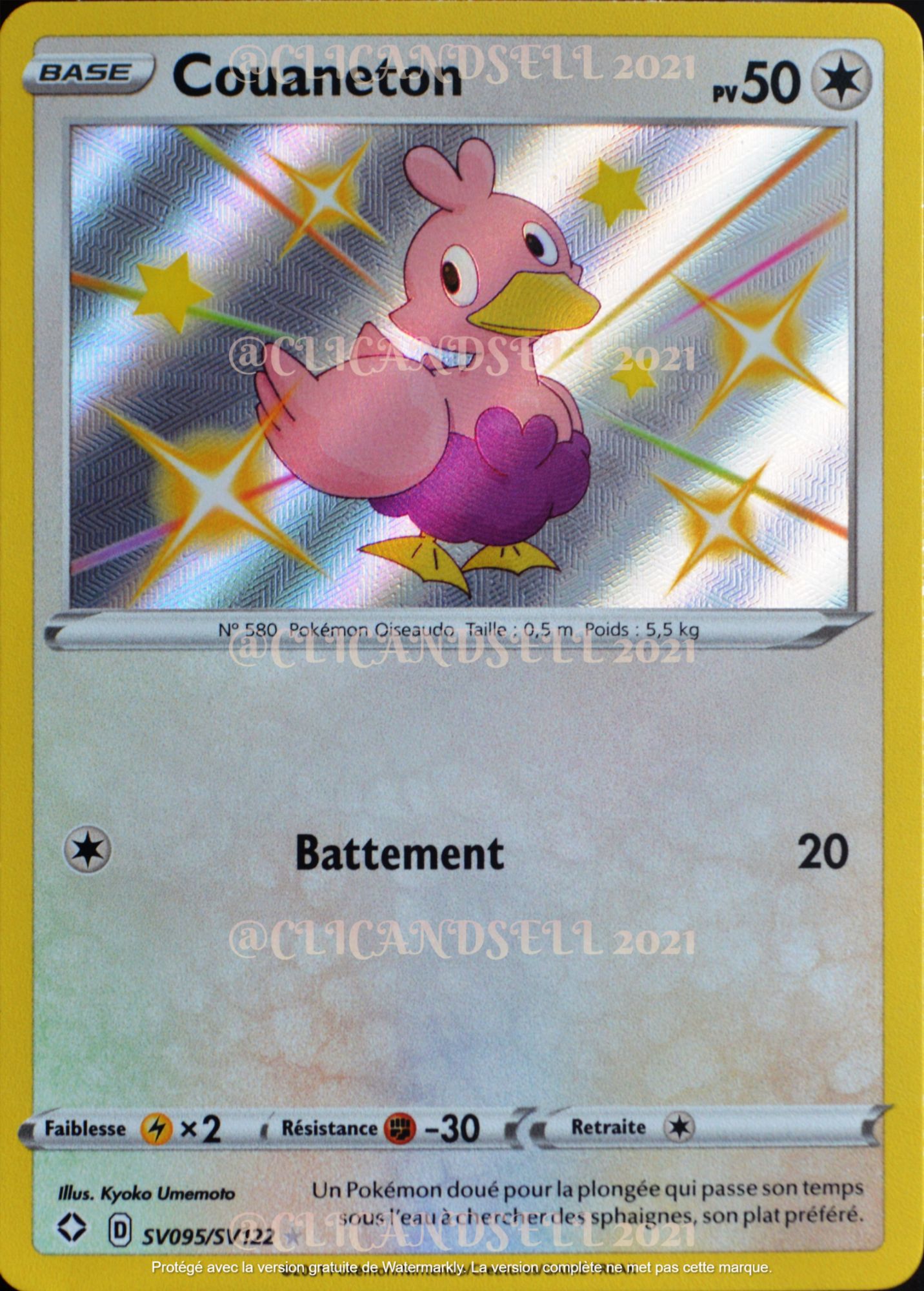 Carte Pokémon Sv095/Sv122 Couaneton ?Ch Eb4.5 - Épée Et Bouclier  Destinées Radieuses Neuf Fr