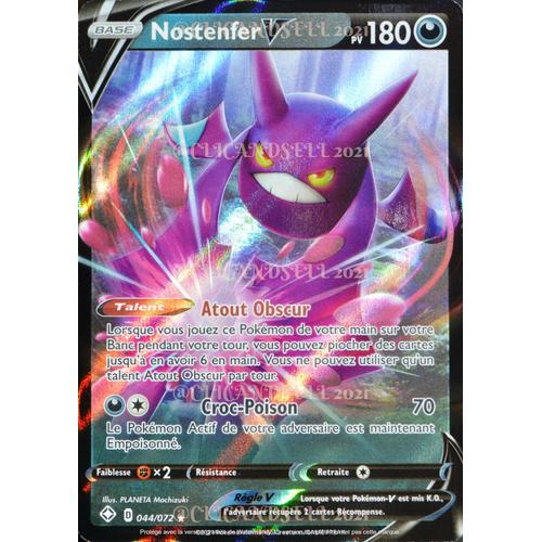 Carte Pokémon 044/072 Nostenfer-V ? Eb4.5 - Épée Et Bouclier  Destinées Radieuses Neuf Fr