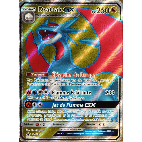 Carte Pokémon Sm139 Drattak Gx 250 Pv - Full Art Série Promo Neuf Fr