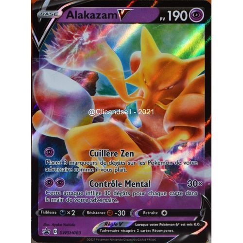 Carte Pokémon Swsh083 Alakazam V 190 Pv Promo Neuf Fr
