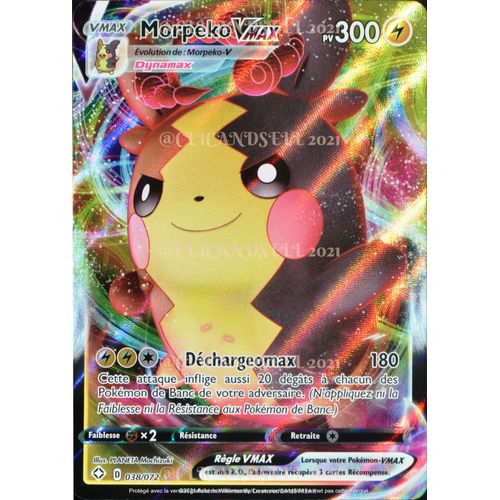 Carte Pokémon 038/072 Morpeko-Vmax ?X Eb4.5 - Épée Et Bouclier  Destinées Radieuses Neuf Fr
