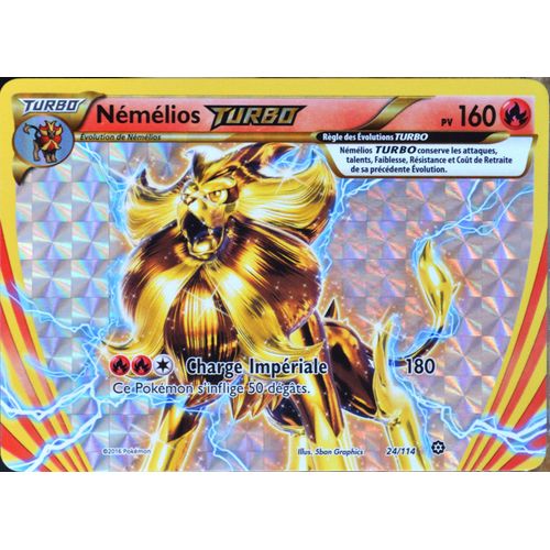 Carte Pokémon 24/114 Némélios Turbo 160 Pv - Turbo Xy - Offensive Vapeur Neuf Fr