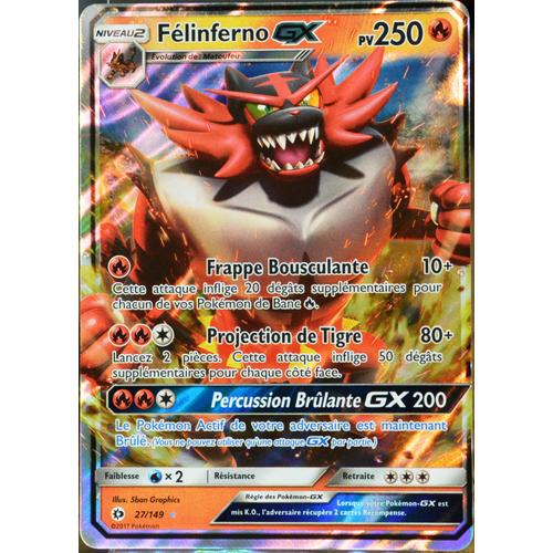 Carte Pokémon 27/149 Félinferno-Gx 250 Pv Sm1 - Soleil Et Lune Neuf Fr