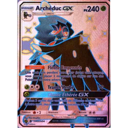 Carte Pokémon Sv47/Sv94 Archéduc Gx 240 Pv - Shiny Sl11.5 - Soleil Et Lune - Destinées Occultes Neuf Fr