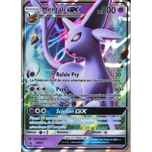 Carte Pokémon Sm35 Mentali Gx Jumbo 200 Pv Promo Neuf Fr