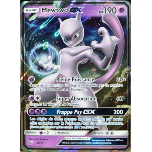 Carte Pokémon 39/73 Mewtwo-Gx Sl3.5 Légendes Brillantes Neuf Fr