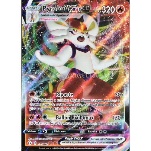 Carte Pokémon 019/072 Pyrobut-Vmax ?X Eb4.5 - Épée Et Bouclier  Destinées Radieuses Neuf Fr