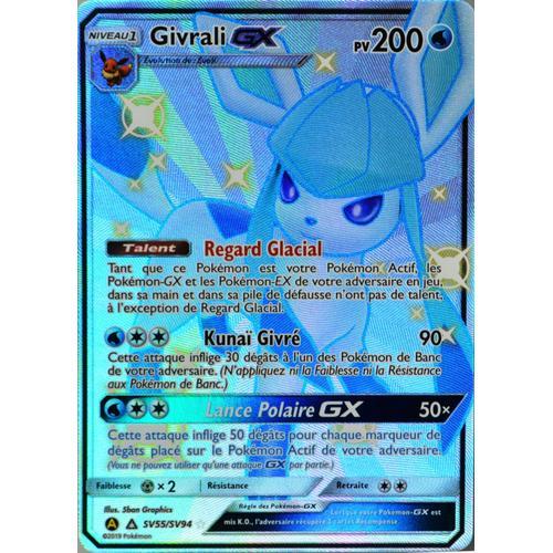 Carte Pokémon Sv55/Sv94 Givrali Gx 200 Pv - Shiny Sl11.5 - Soleil Et Lune - Destinées Occultes Neuf Fr