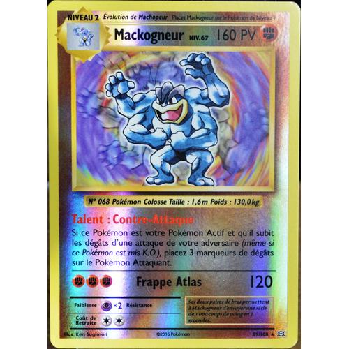Carte Pokémon 59/108 Mackogneur Niv.67 160 Pv - Holo Reverse Xy - Evolutions  Neuf Fr
