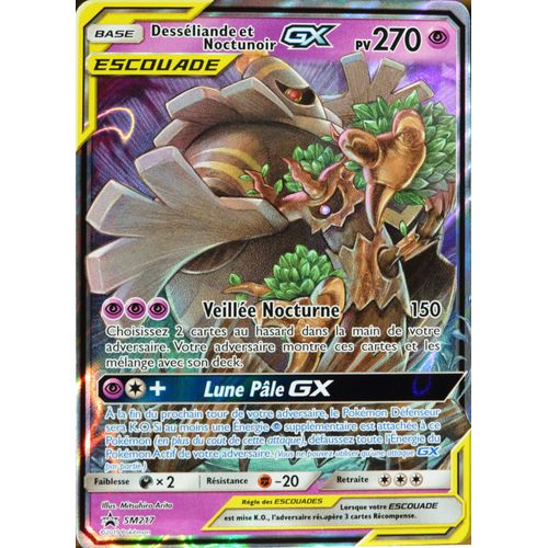 Carte Pokémon Sm217 Desséliande Et Noctunoir Gx 270 Pv Promo Neuf Fr