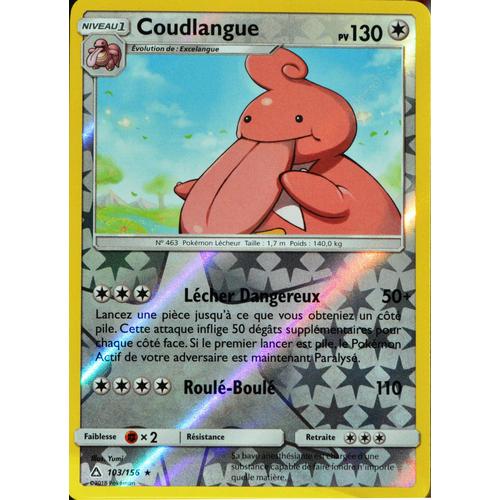 Carte Pokémon 103/156 Coudlangue - Reverse Sl5 - Soleil Et Lune - Ultra Prisme Neuf Fr