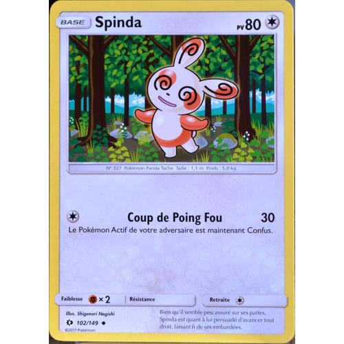 Carte Pokémon 102/149 Spinda 80 Pv Sm1 - Soleil Et Lune Neuf Fr