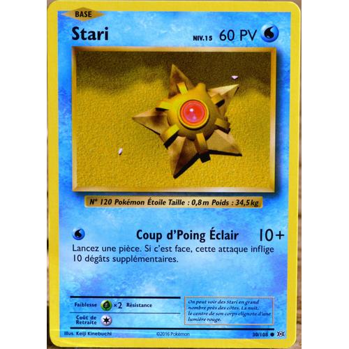 Carte Pokémon 30/108 Stari Niv.15 60 Pv Xy - Evolutions  Neuf Fr