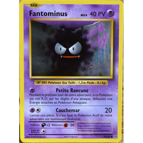 Carte Pokémon 47/108 Fantominus Niv.8 40 Pv Xy - Evolutions  Neuf Fr