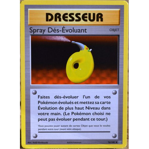 Carte Pokémon 76/108 Spray Dés-Evoluant Xy - Evolutions  Neuf Fr