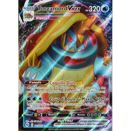 Carte Pokémon 015/073 Torgamord Vmax ?X Eb3.5 La Voie Du Maître Neuf Fr