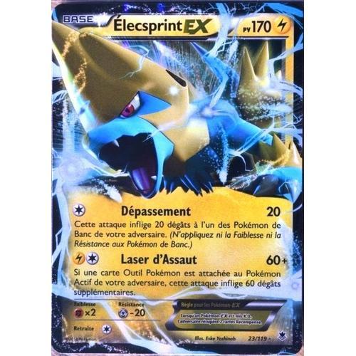 Carte Pokémon 23/119 Elecsprint Ex 170 Pv Ultra Rare Xy04 Vigueur Spectrale Neuf Fr