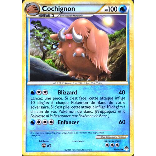 Carte Pokémon 48/102 Cochignon 100 Pv Hs Triomphe Neuf Fr