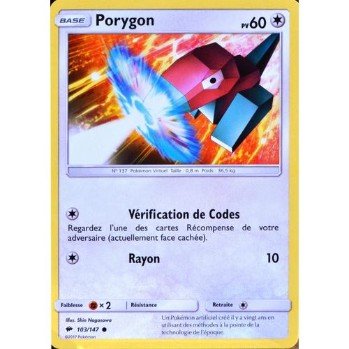 Carte Pokémon 103/147 Porygon 60 Pv Sl3 - Soleil Et Lune - Ombres Ardentes Neuf Fr