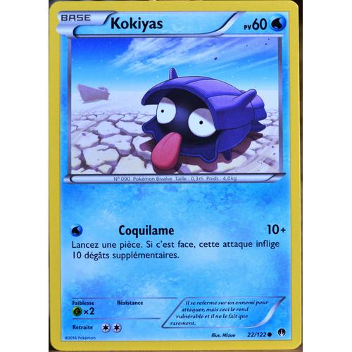 Carte Pokémon 22/122 Kokiyas 60 Pv Xy09 - Rupture Turbo Neuf Fr