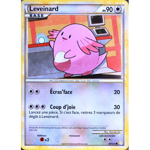 Carte Pokémon 58/123 Leveinard 90 Pv Heartgold Soulsilver Neuf Fr