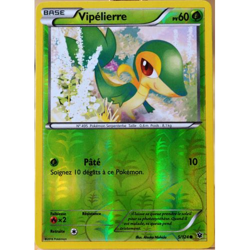 Carte Pokémon 5/124 Vipélierre 60 Pv - Reverse Xy - Impact Des Destins Neuf Fr