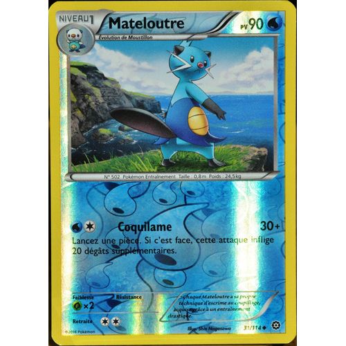 Carte Pokémon 31/114 Mateloutre 90 Pv - Reverse Xy - Offensive Vapeur Neuf Fr