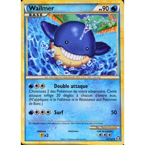 Carte Pokémon 52/102 Wailmer 90 Pv Hs Triomphe Neuf Fr