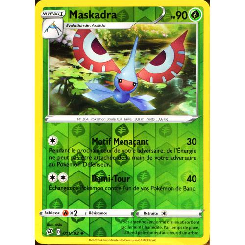 Carte Pokémon 011/192 Maskadra - Reverse Eb02 - Epée Et Bouclier - Clash Des Rebelles Neuf Fr