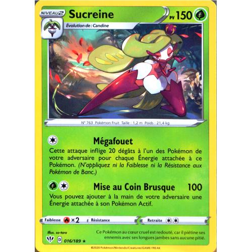 Carte Pokémon 016/189 Sucreine Eb03 - Epée Et Bouclier - Ténèbres Embrasées Neuf Fr