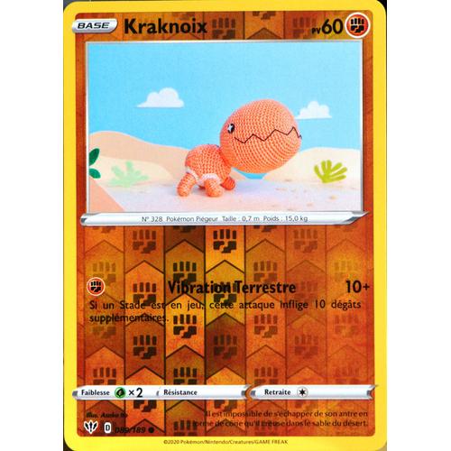 Carte Pokémon 089/189 Kraknoix - Reverse Eb03 - Epée Et Bouclier - Ténèbres Embrasées Neuf Fr