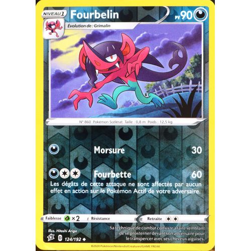 Carte Pokémon 124/192 Fourbelin - Reverse Eb02 - Epée Et Bouclier - Clash Des Rebelles Neuf Fr