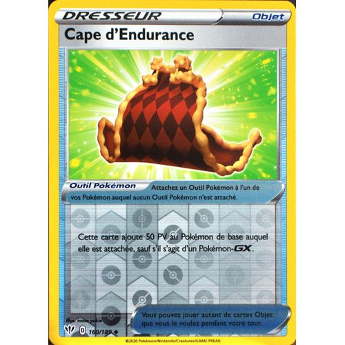 Carte Pokémon 160/189 Cape D'endurance - Reverse Eb03 - Epée Et Bouclier - Ténèbres Embrasées Neuf Fr