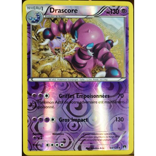 Carte Pokémon 54/122 Drascore 130 Pv - Reverse Xy09 - Rupture Turbo Neuf Fr