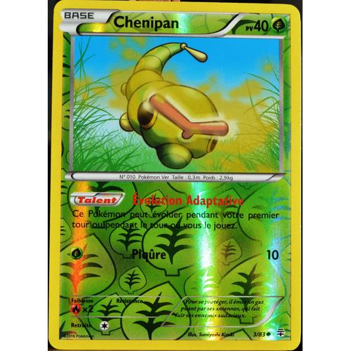 Carte Pokémon 3/83 Chenipan 40 Pv - Reverse Générations Neuf Fr