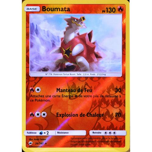 Carte Pokémon 26/147 Boumata 130 Pv - Reverse Sl3 - Soleil Et Lune - Ombres Ardentes Neuf Fr