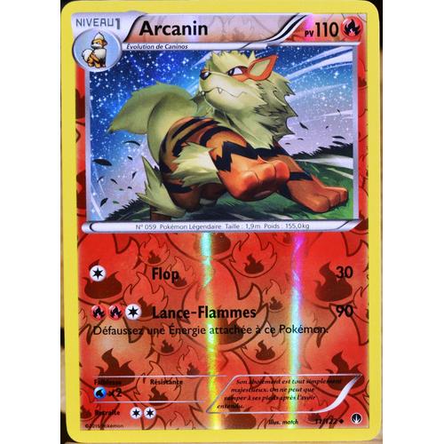 Carte Pokémon 11/122 Arcanin 110 Pv - Reverse Xy09 - Rupture Turbo Neuf Fr