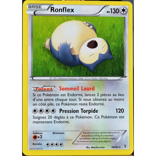 Carte Pokémon 58/83 Ronflex 130 Pv Générations Neuf Fr