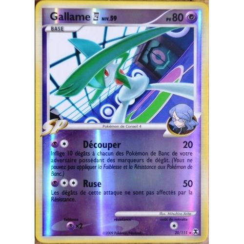 Carte Pokémon 20/111 Gallame 80 Pv Platine Rivaux Émergeants Neuf Fr