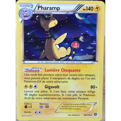 Carte Pokémon 40/114 Pharamp 140 Pv - Holo Xy - Offensive Vapeur Neuf Fr