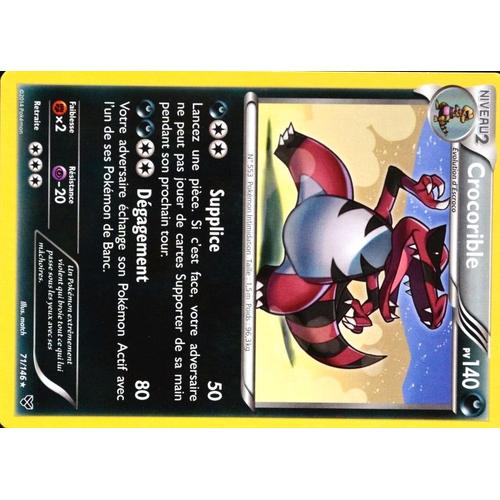 Carte Pokémon 71/146 Crocorible 140 Pv Xy Neuf Fr