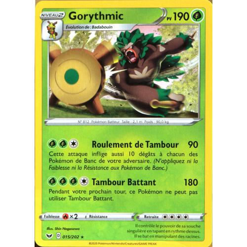 Carte Pokémon 015/202 Gorythmic Eb01 - Epée Et Bouclier 1 Neuf Fr