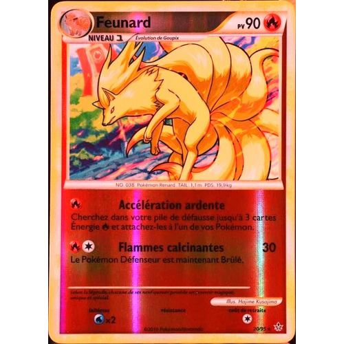 Carte Pokémon 20/95 Feunard 90 Pv - Reverse Hs Déchainement Neuf Fr