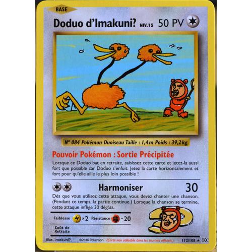 Carte Pokémon 112/108 Doduo D'imakuni? Niv.15 Secrète Xy - Evolutions  Neuf Fr