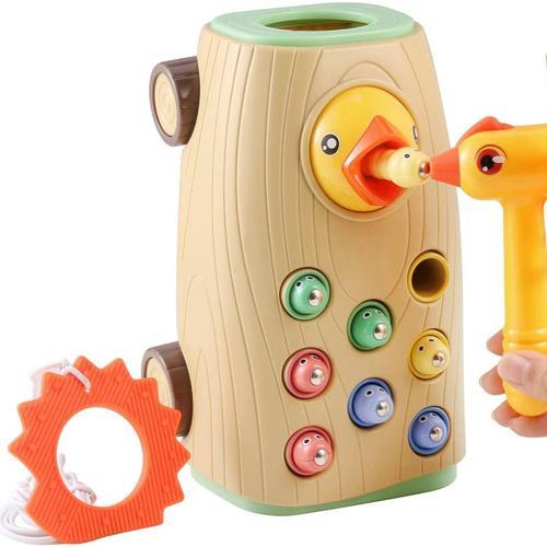 Oiseau À Nourrir Avec Des Insectes, Jouet Montessori Bebe, Jeux Magnétique Pour Garçon Et Fille 1-4 Ans, Eveil Des Sens Et Motricité