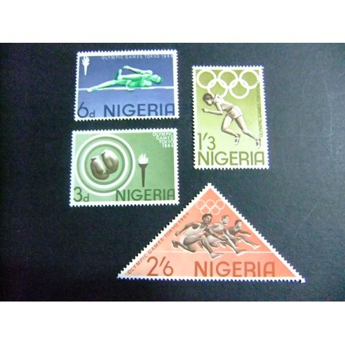 44 Nigeria 1964 / Xviii Juegos Olimpicos Verano Tokio / Yvert 161 / 164 Mh