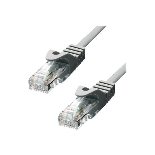 ProXtend - Cordon de raccordement - RJ-45 (M) pour RJ-45 (M) - 7 m - 5.4 mm - UTP - CAT 5e - IEEE 802.3at - moulé, sans crochet, bloqué - gris