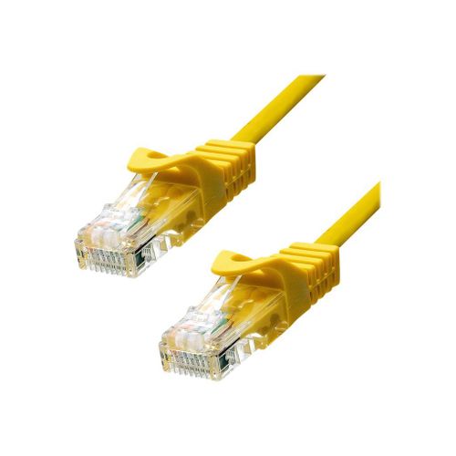 ProXtend - Cordon de raccordement - RJ-45 (M) pour RJ-45 (M) - 7 m - 5.4 mm - UTP - CAT 5e - IEEE 802.3at - moulé, sans crochet, bloqué - jaune