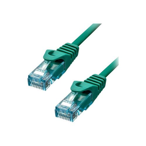 ProXtend - Cordon de raccordement - RJ-45 (M) pour RJ-45 (M) - 50 cm - 6 mm - UTP - CAT 6a - IEEE 802.3at - sans halogène, moulé, sans crochet, bloqué - vert